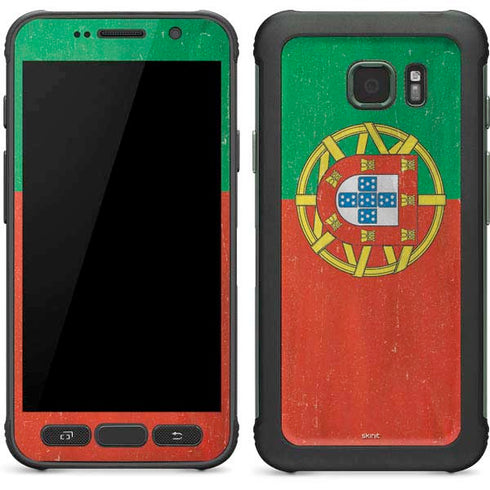 Portugal Flag Distressed Galaxy S7 Active Skin